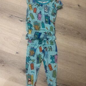 Little Sleepies Monsters Inc. Kids Pajamas - Blue